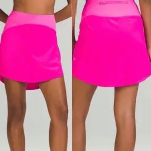 “NWT”LULULEMON”🔥HOTTY PINK Essential HR Run Skirt “Long 0 Tall